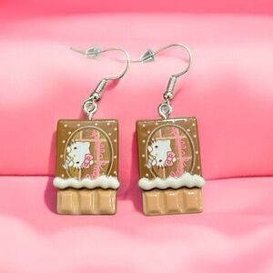 NWT HELLO KITTY Chocolate Earrings - Hypoallergenic